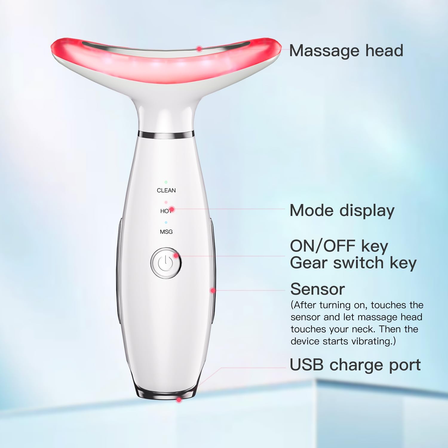 Facial Massager for Face and Neck – Skin Tightening & Lifting Tool for Anti-Aging