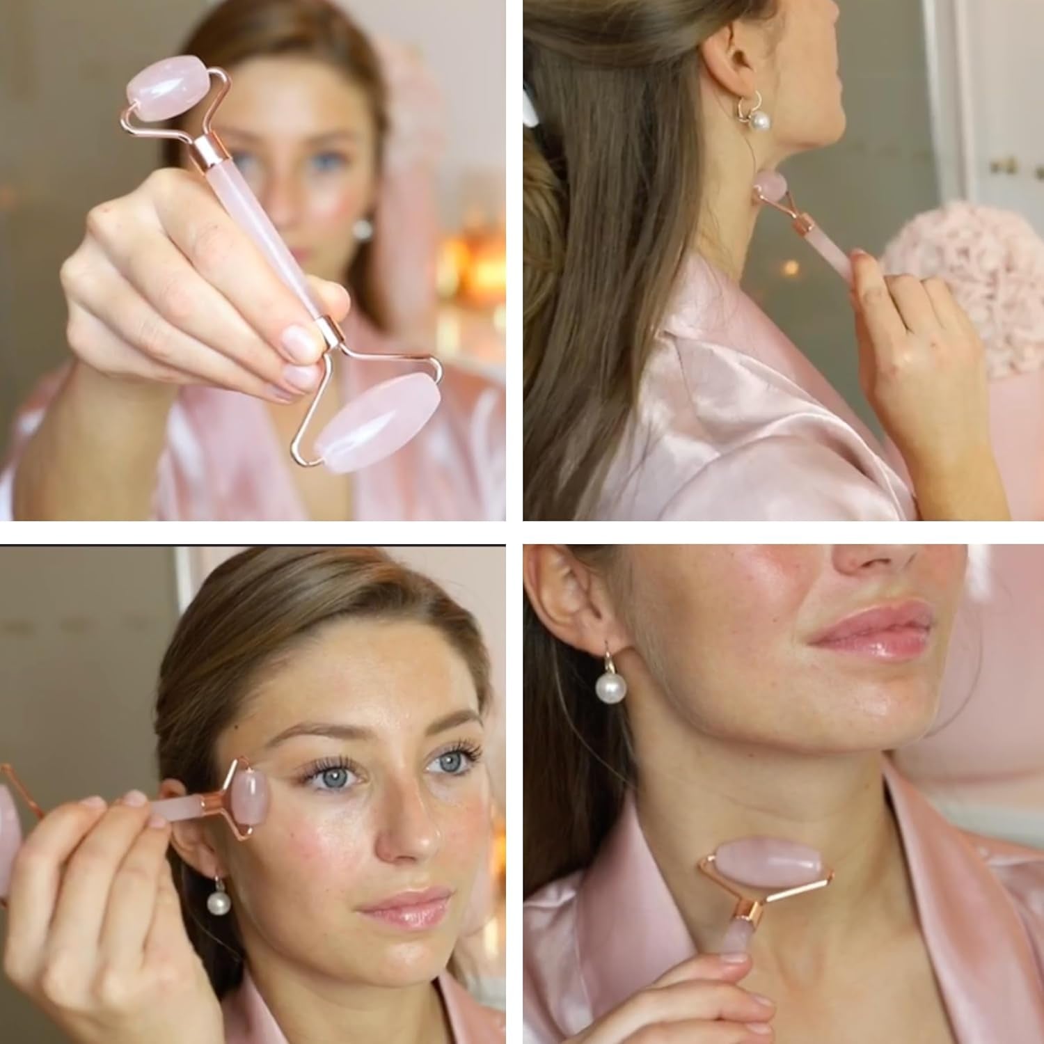 Premium Rose Quartz Face Roller