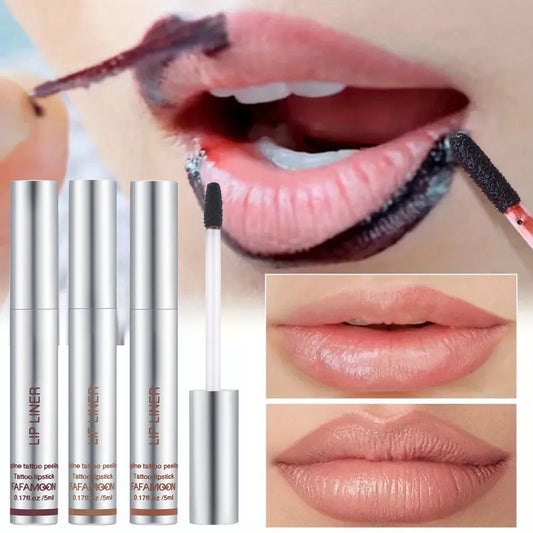 Peel-Off Lip Liner Tint – Waterproof, Kiss-Proof Lip Stain for Bold, Defined Lips