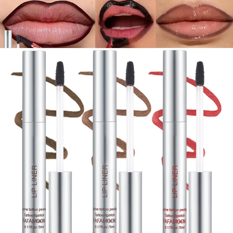 Peel-Off Lip Liner Tint – Waterproof, Kiss-Proof Lip Stain for Bold, Defined Lips