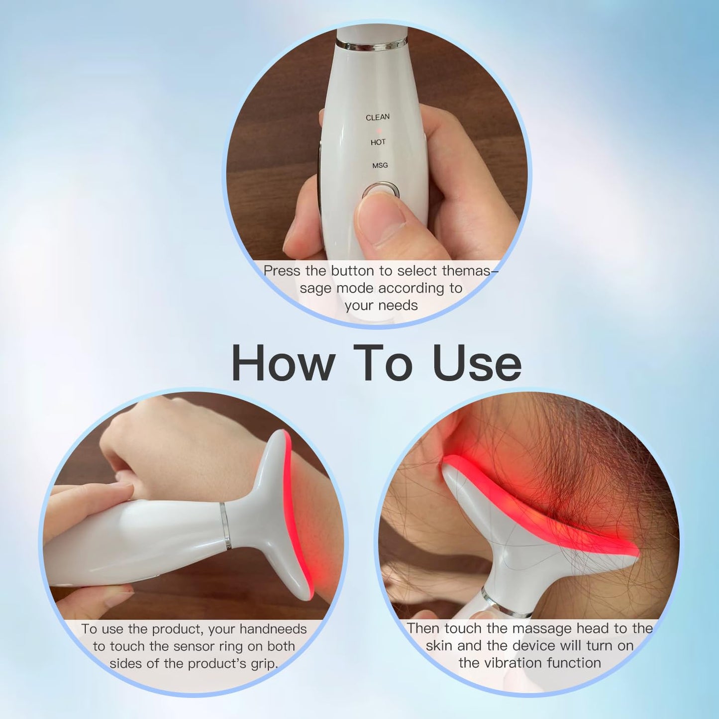 Facial Massager for Face and Neck – Skin Tightening & Lifting Tool for Anti-Aging