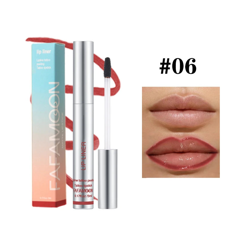 Peel-Off Lip Liner Tint – Waterproof, Kiss-Proof Lip Stain for Bold, Defined Lips