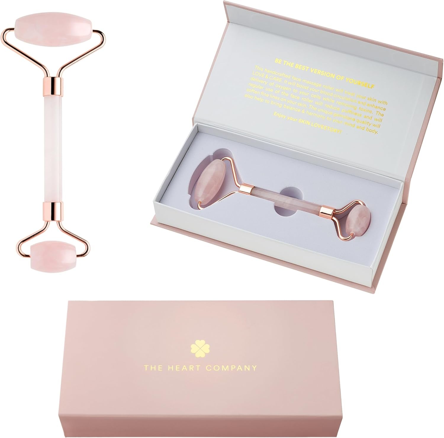 Premium Rose Quartz Face Roller