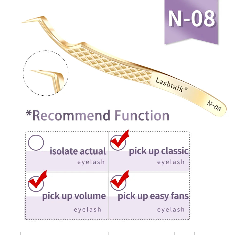 Lashtalk Precision Tweezer - Eyelash Extensions Set