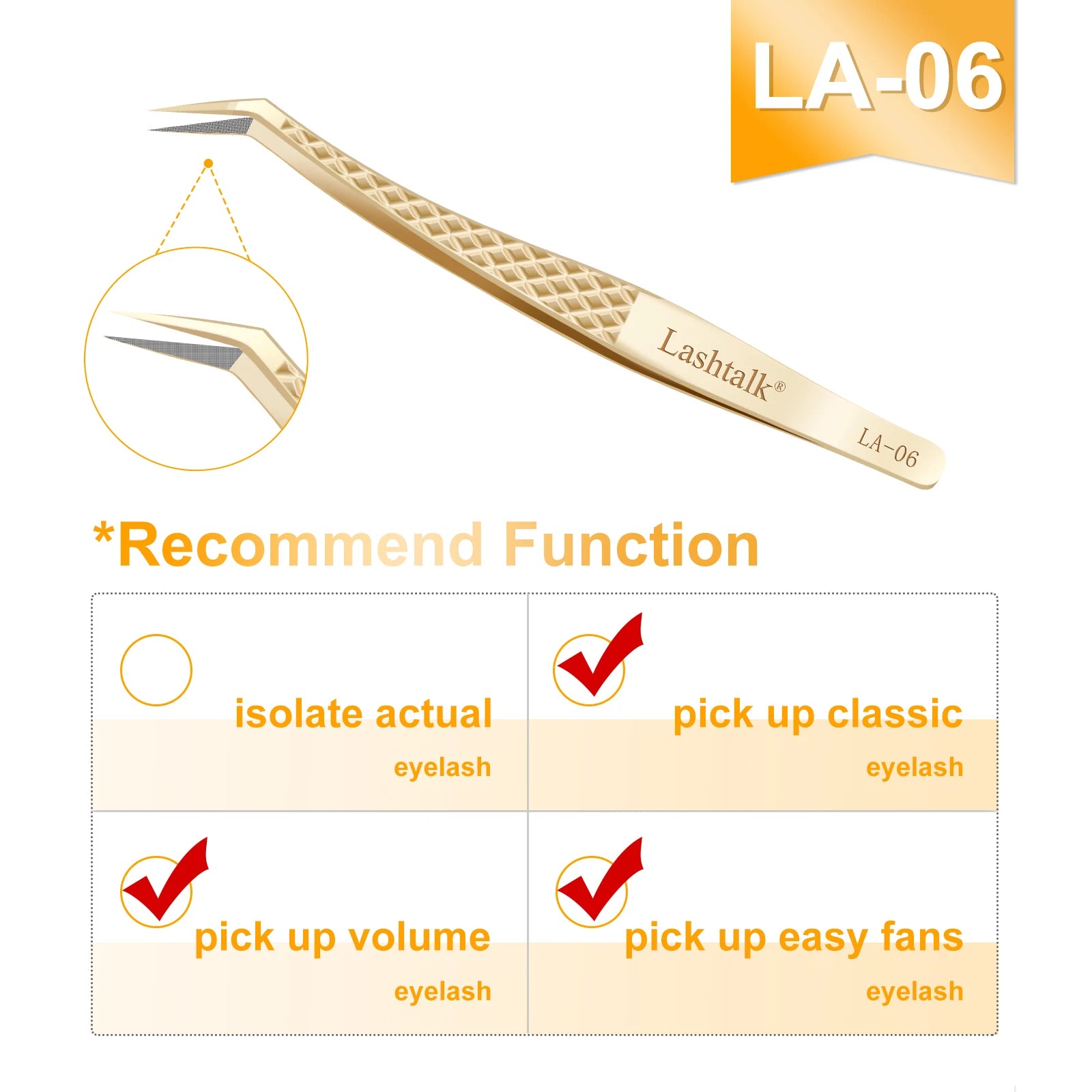 Lashtalk Precision Tweezer - Eyelash Extensions Set