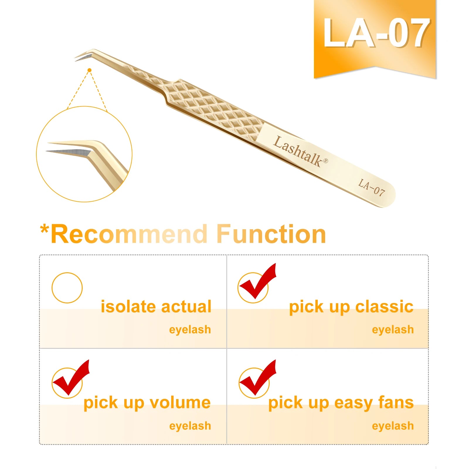 Lashtalk Precision Tweezer - Eyelash Extensions Set