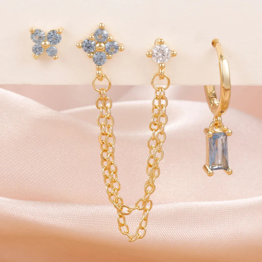 Birthstone Earrings Set