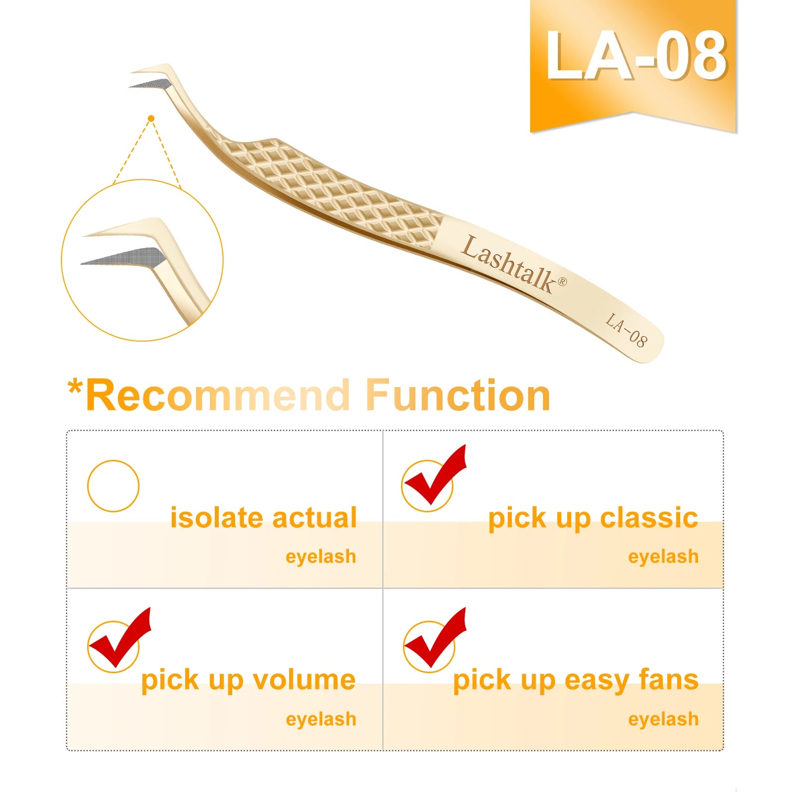 Lashtalk Precision Tweezer - Eyelash Extensions Set