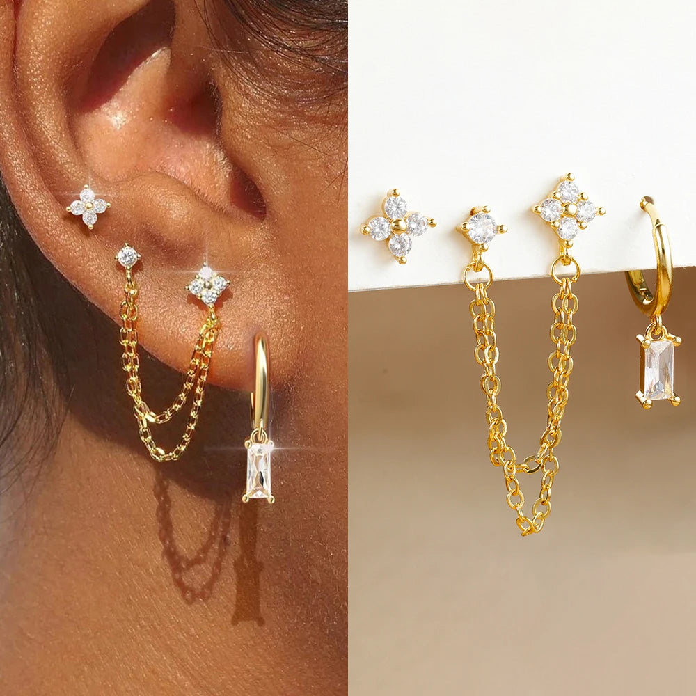 Birthstone Earrings Set