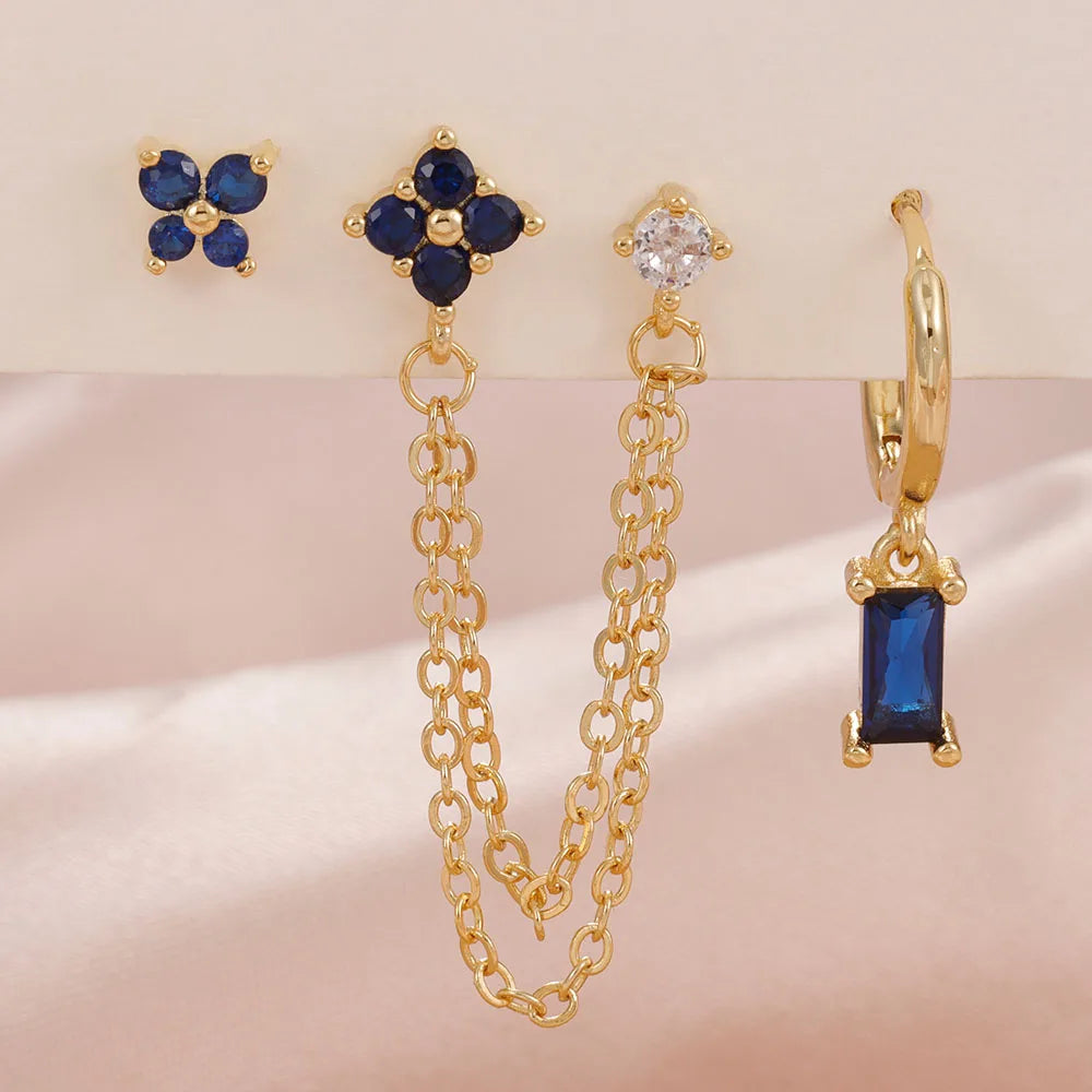 Birthstone Earrings Set