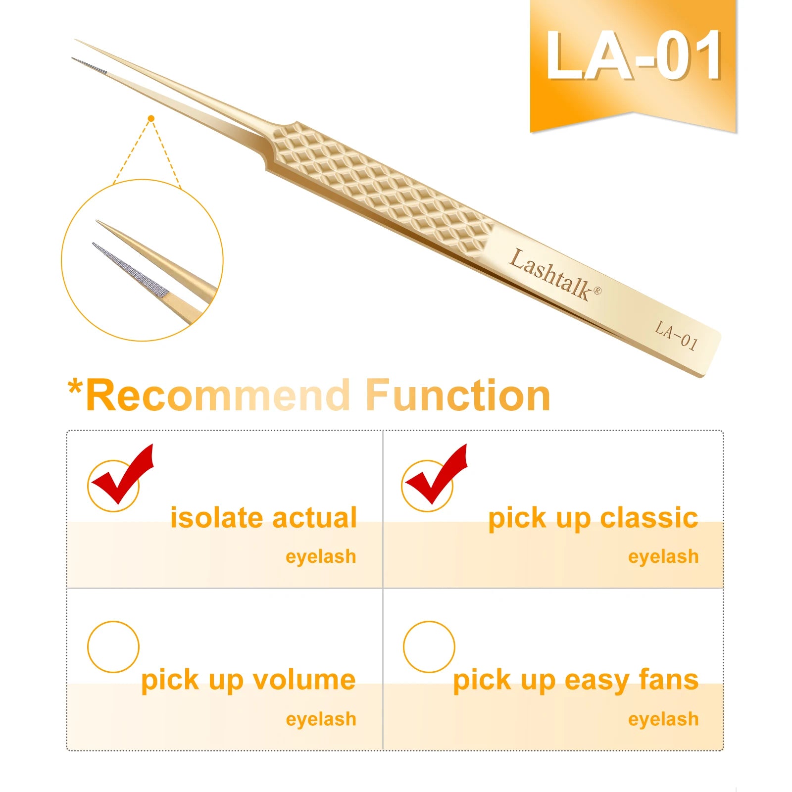 Lashtalk Precision Tweezer - Eyelash Extensions Set