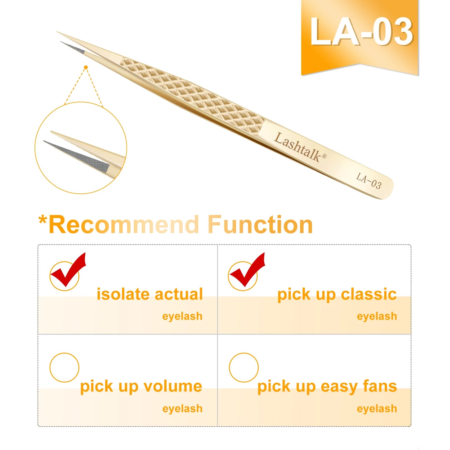Lashtalk Precision Tweezer - Eyelash Extensions Set