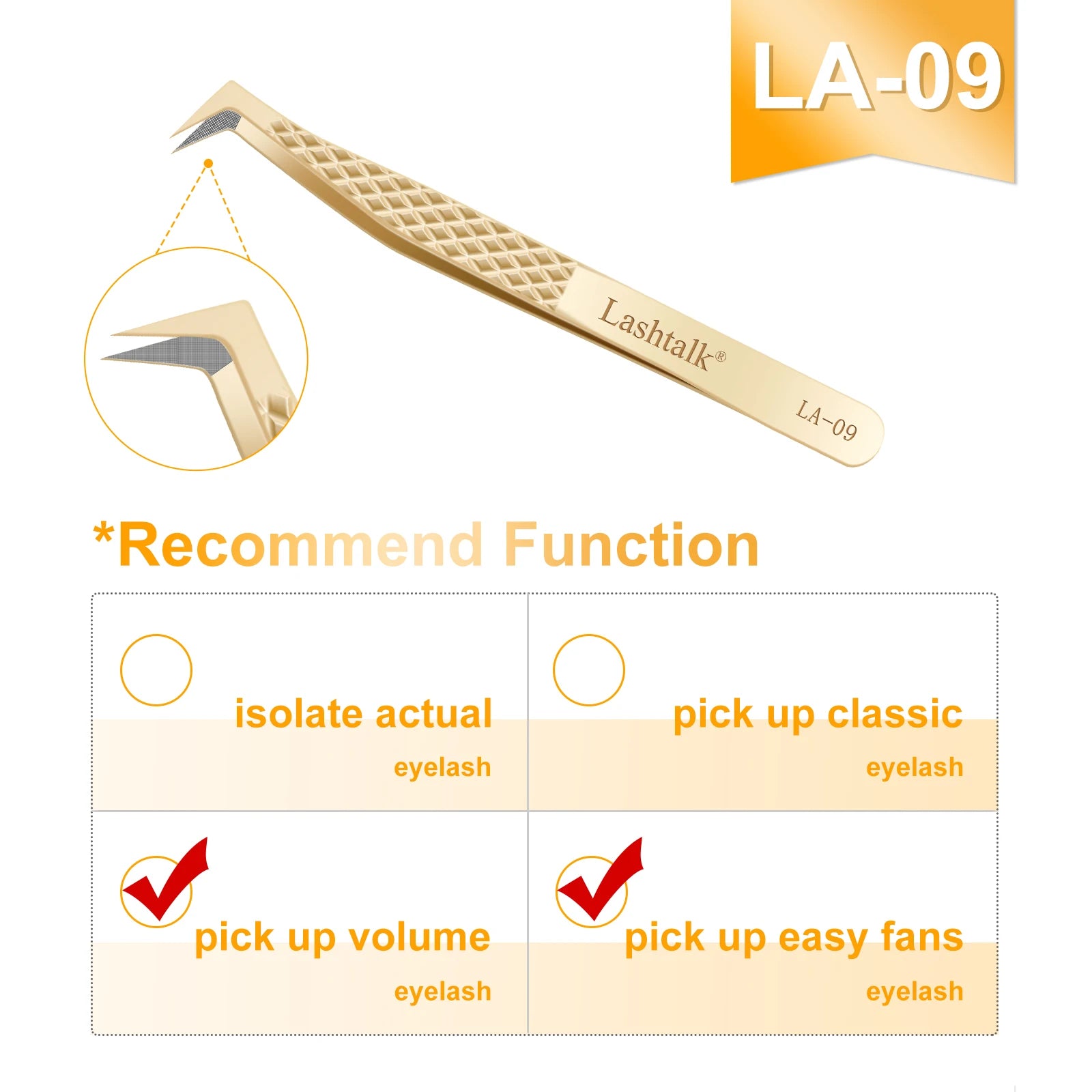 Lashtalk Precision Tweezer - Eyelash Extensions Set