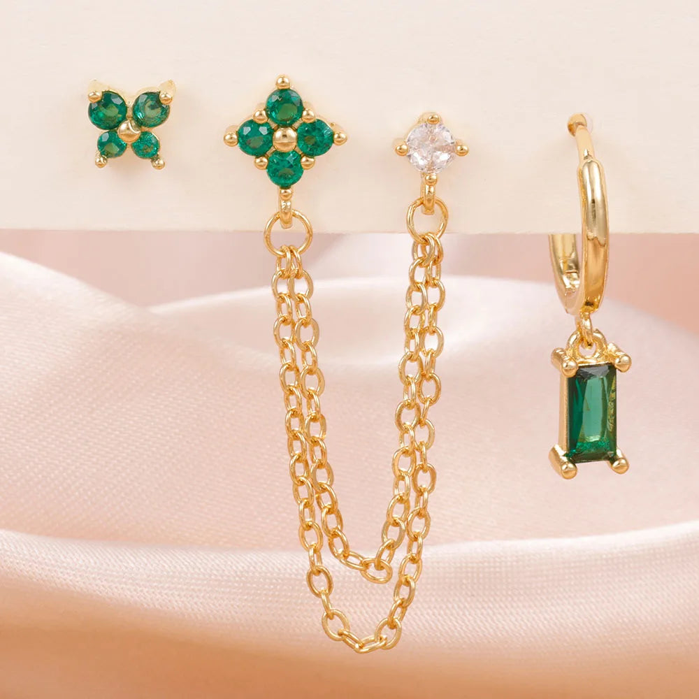 Birthstone Earrings Set