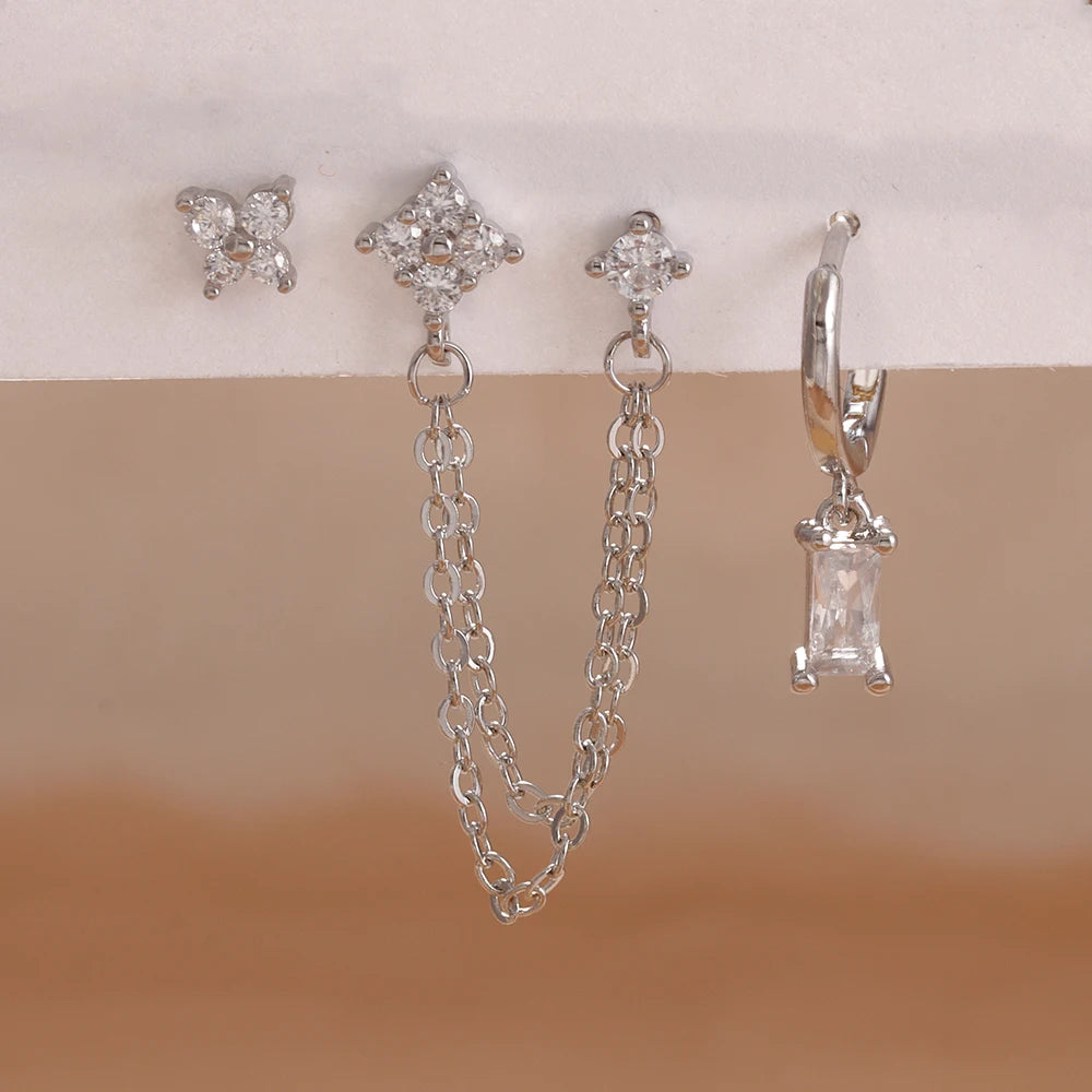 Birthstone Earrings Set