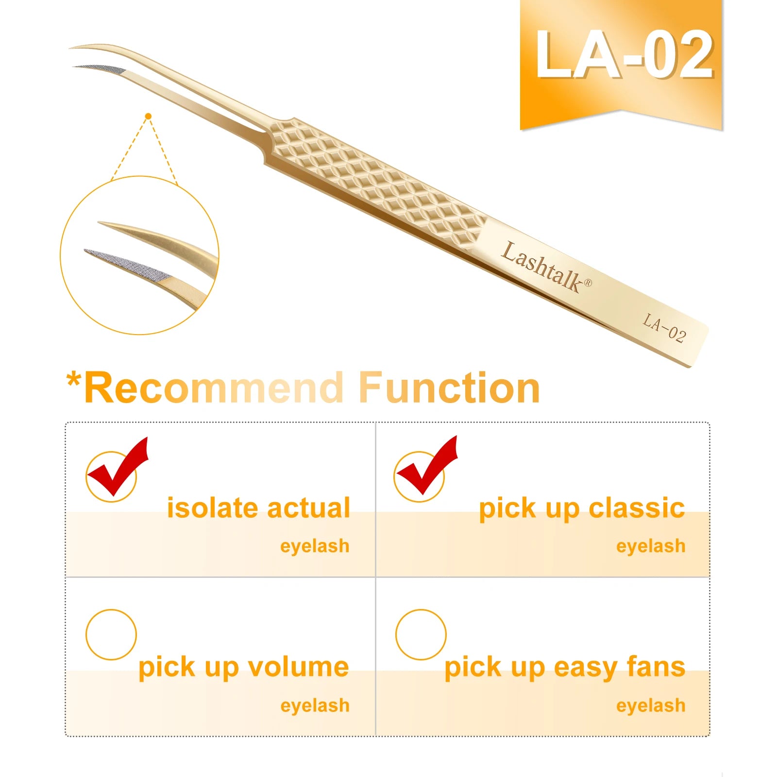 Lashtalk Precision Tweezer - Eyelash Extensions Set