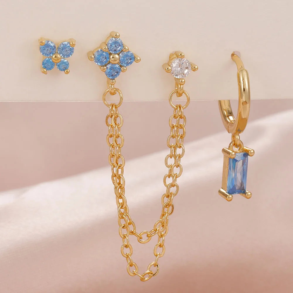 Birthstone Earrings Set