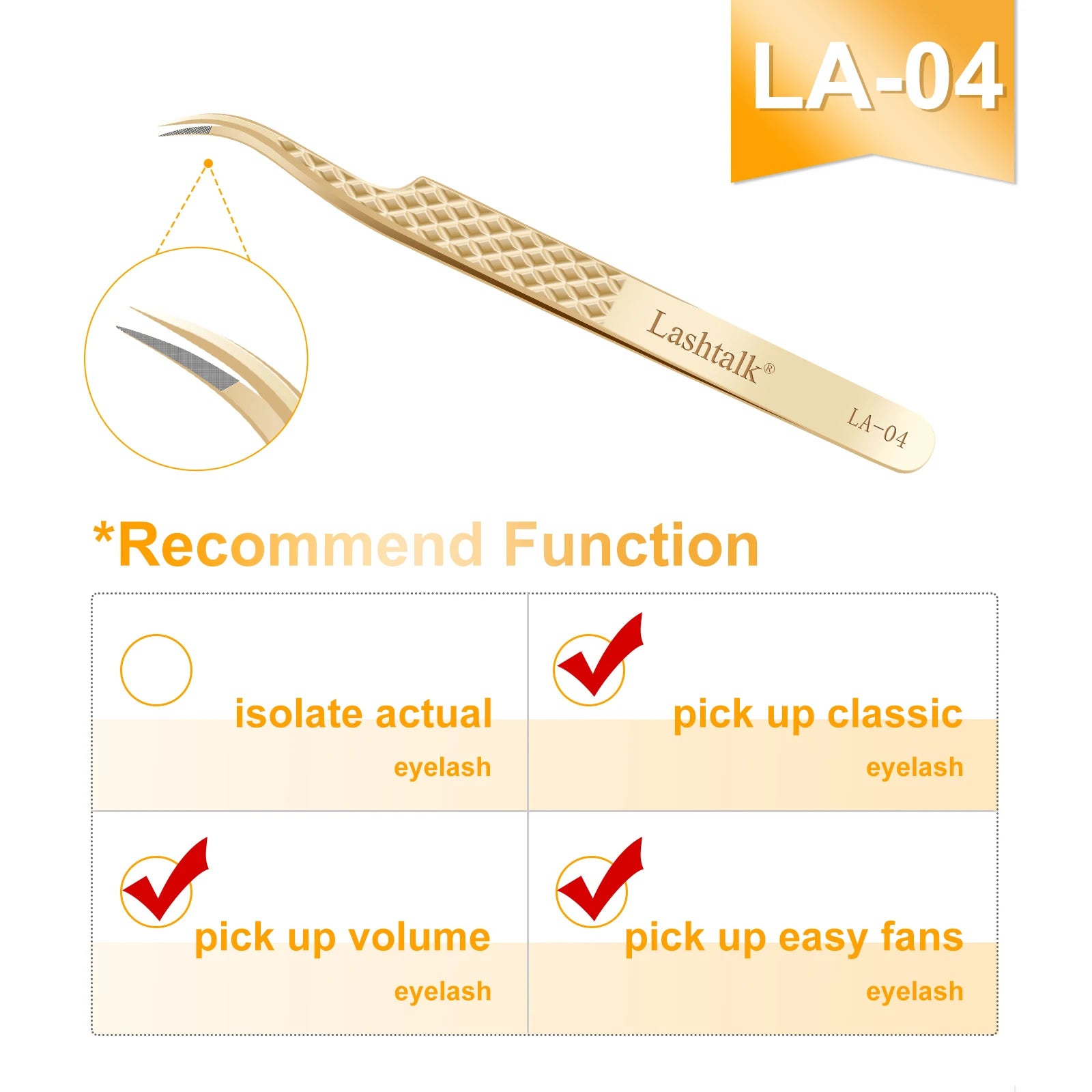 Lashtalk Precision Tweezer - Eyelash Extensions Set