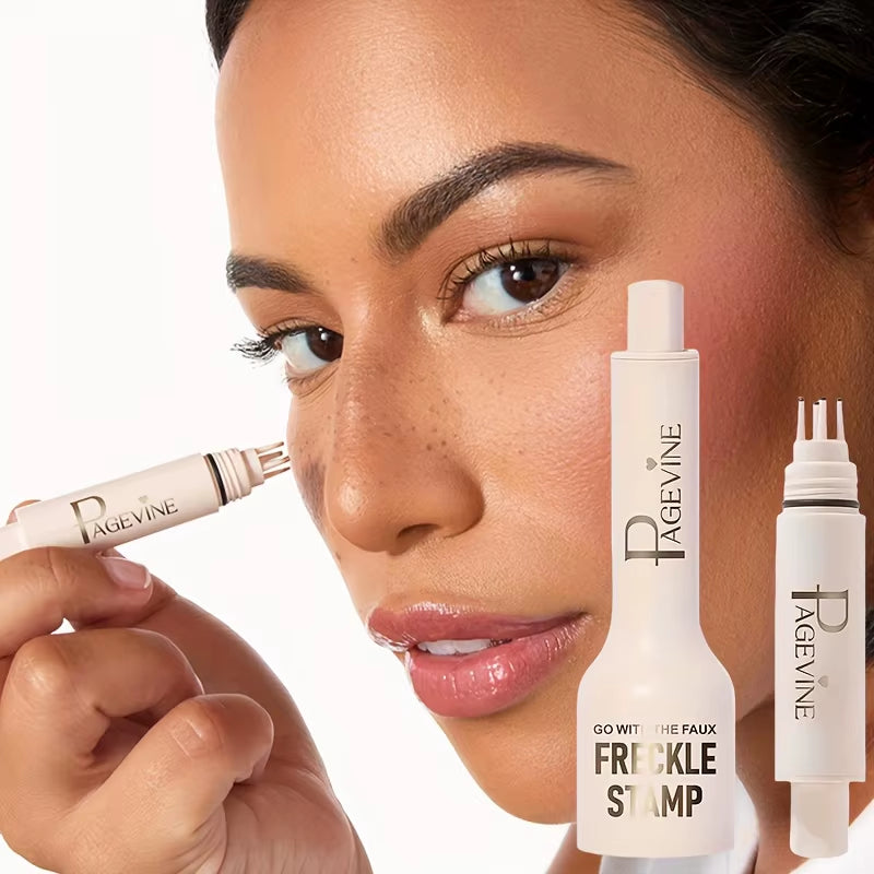 4-In-1 Natural Freckle Stamp Fast-Dry,Waterproof,Light Coverage,Temporary 