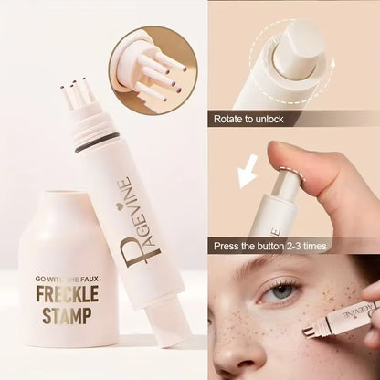 4-In-1 Natural Freckle Stamp Fast-Dry,Waterproof,Light Coverage,Temporary 