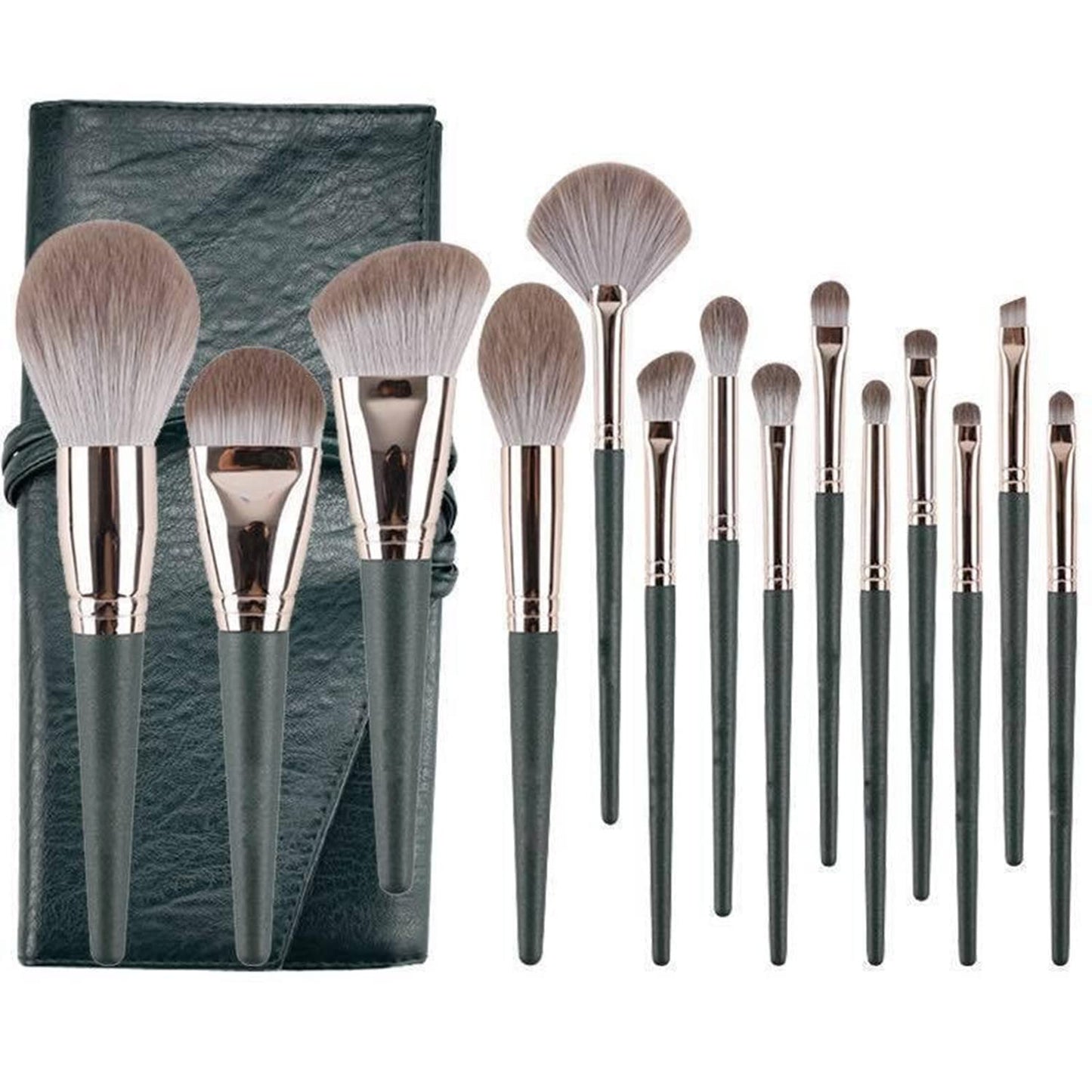 Makeup Brush Set: 14 Professional Makeup Brush Set Plant Fiber Bionic Silk