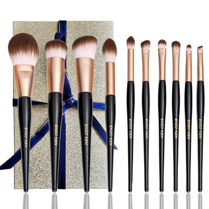 Natural Hair Makeup Brush Set Professional, Fox Hair Makeup Brushes Set with Case