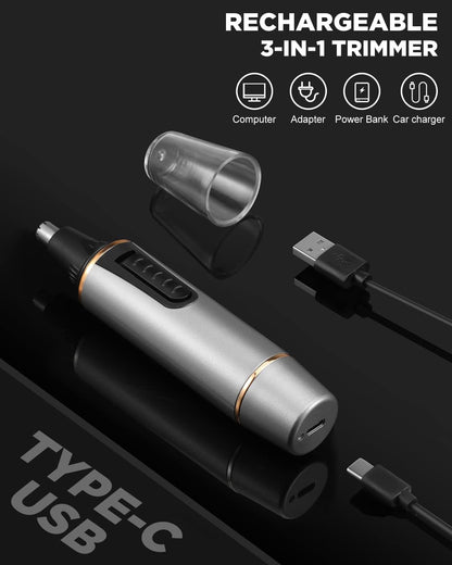 Nose Hair Trimmer for Men - Rechargeable - Waterproof