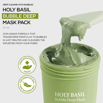 Carbonic Acid Holy Basil Bubble Facial Mask