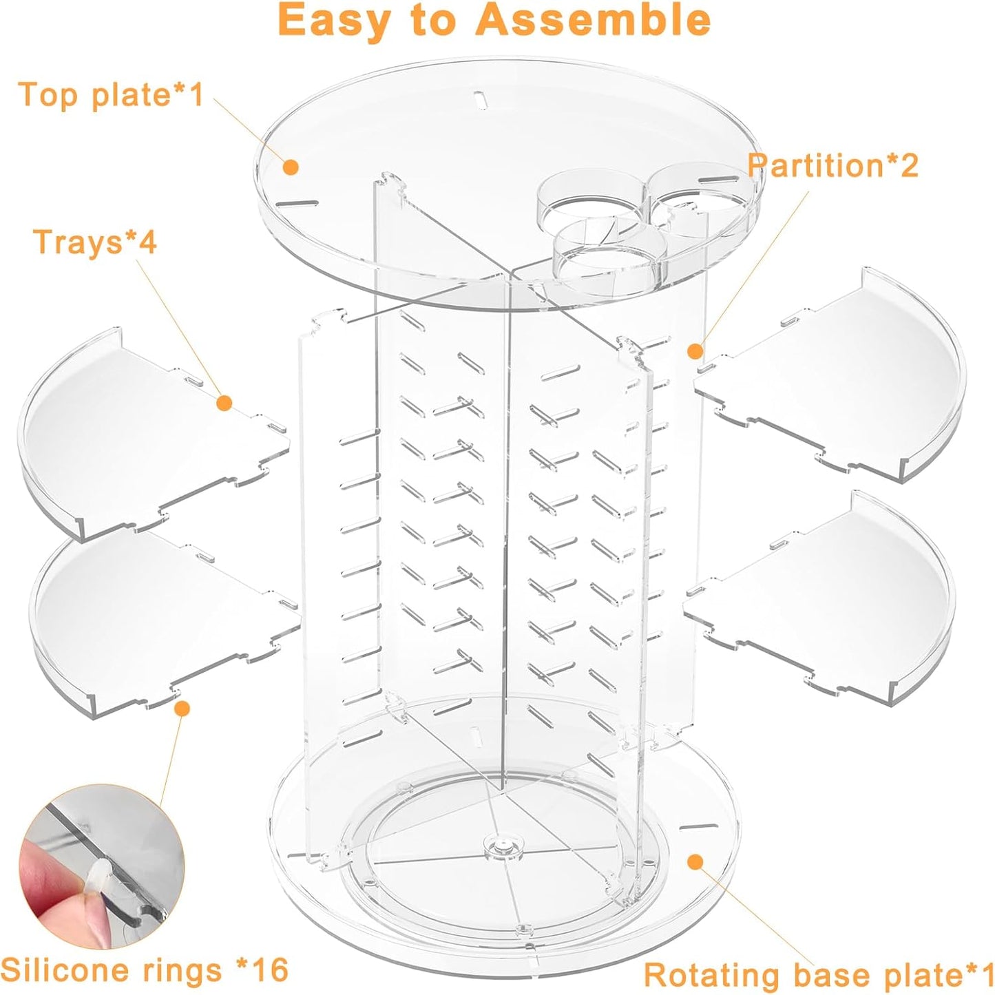 Rotating Makeup Organizer, 8 Adjustable Layers