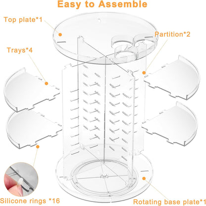 Rotating Makeup Organizer, 8 Adjustable Layers
