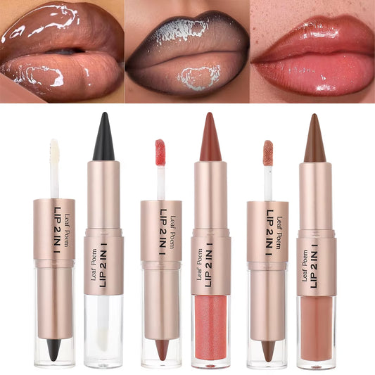  Tapered Gradient Lipliner Pen Nude Brown - Glass Lip Gloss - Matte Lip Liner