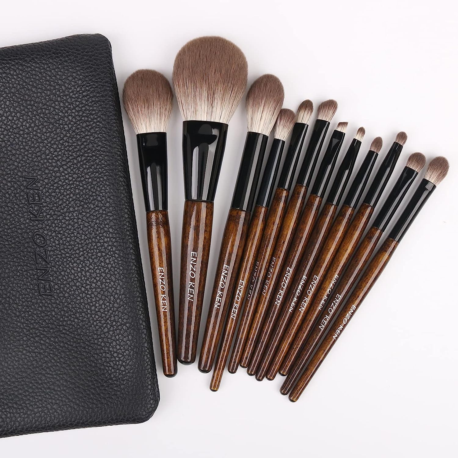Natural Goat Hair Makeup Brush Set with Case