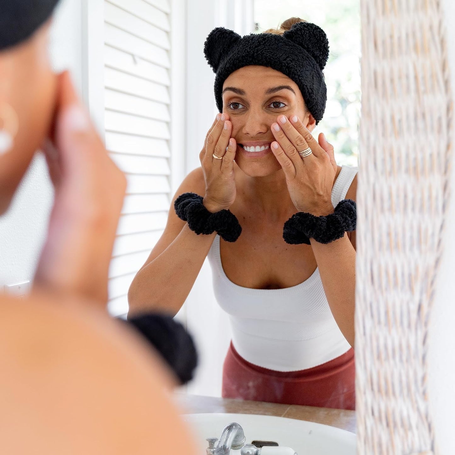 Spa Headband, Teddy Bear Headbands with Wrist Bands