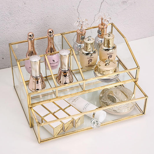 Glass Makeup Brush Holder, Jewelry Display Box