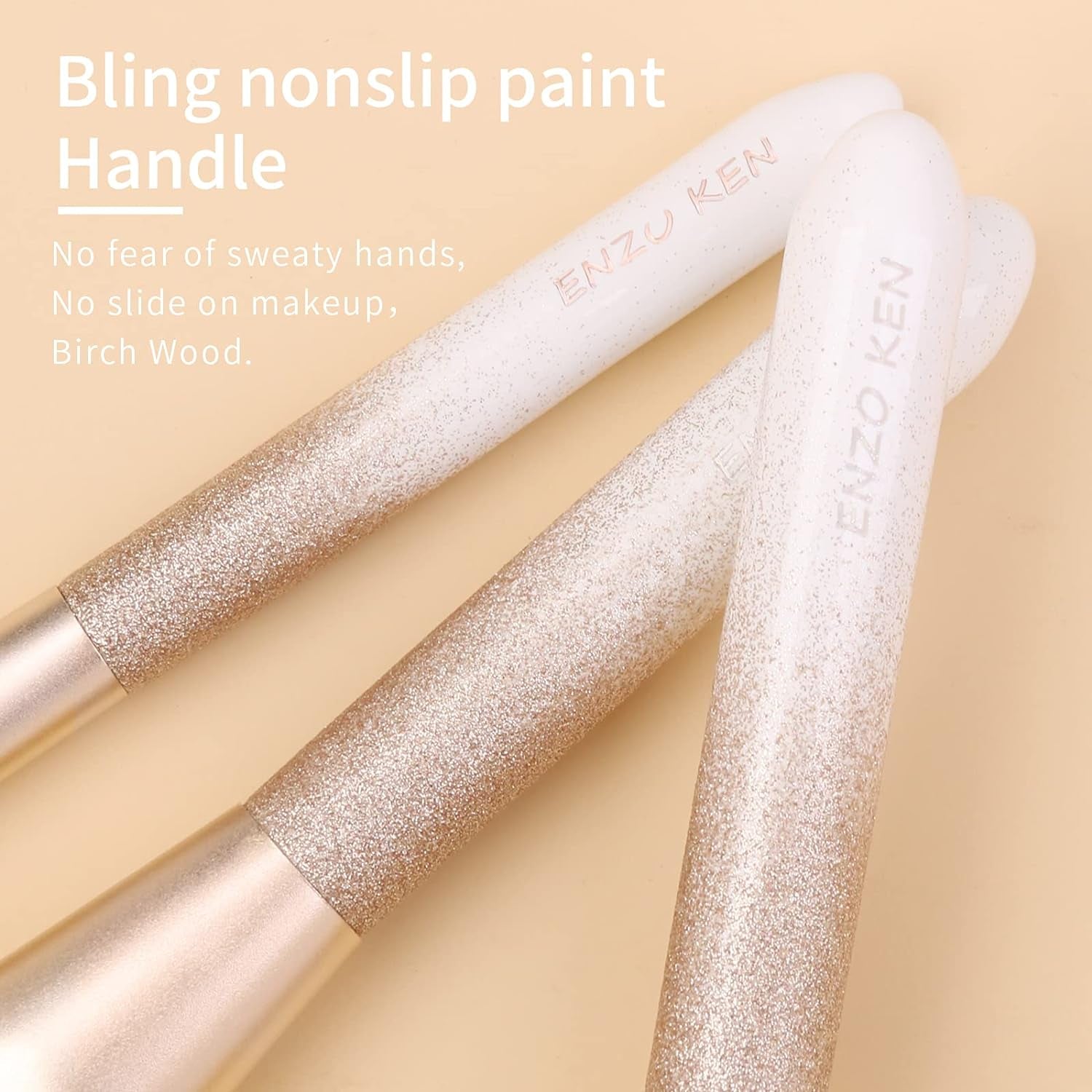 Natural Hair Makeup Brush Set Professional, Fox Hair Makeup Brushes Set with Case