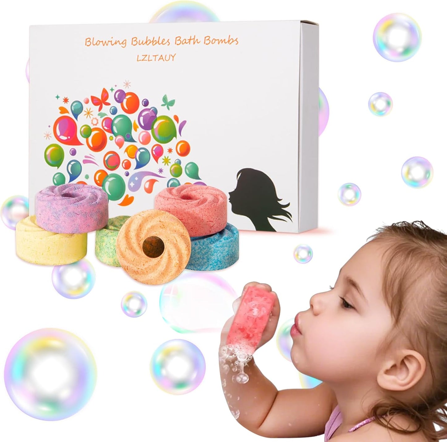 Bubble Bath Bombs for Kids, with Essential Oils for Sensitive Skin 