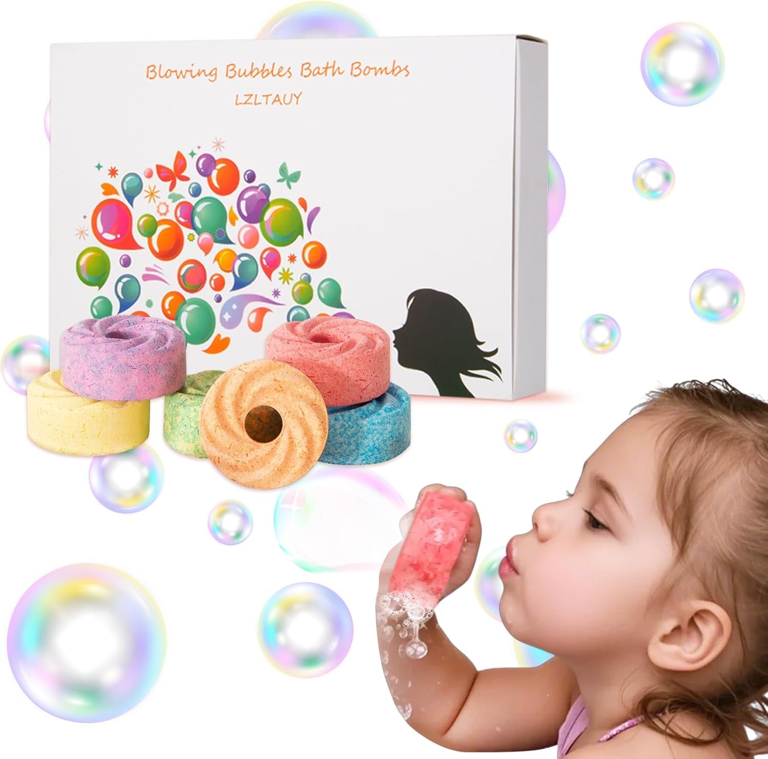 Bubble Bath Bombs for Kids, with Essential Oils for Sensitive Skin 