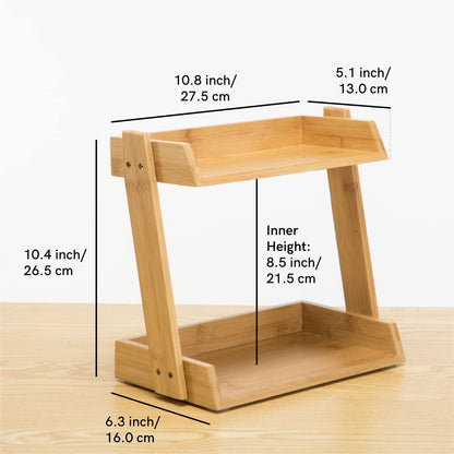 Bamboo Makeup & Countertop Organizer