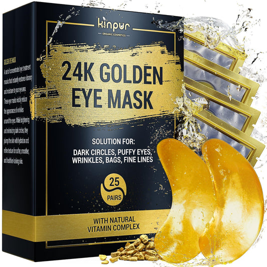 24K Gold Collagen Eye Patches for Dark Circles Puffy Eyes 