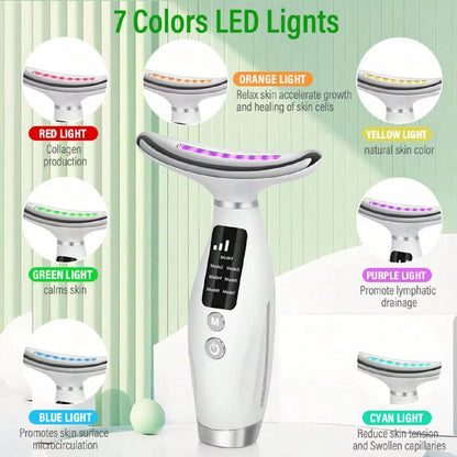 7-in-1 LED Light Therapy Face & Neck Beauty Device