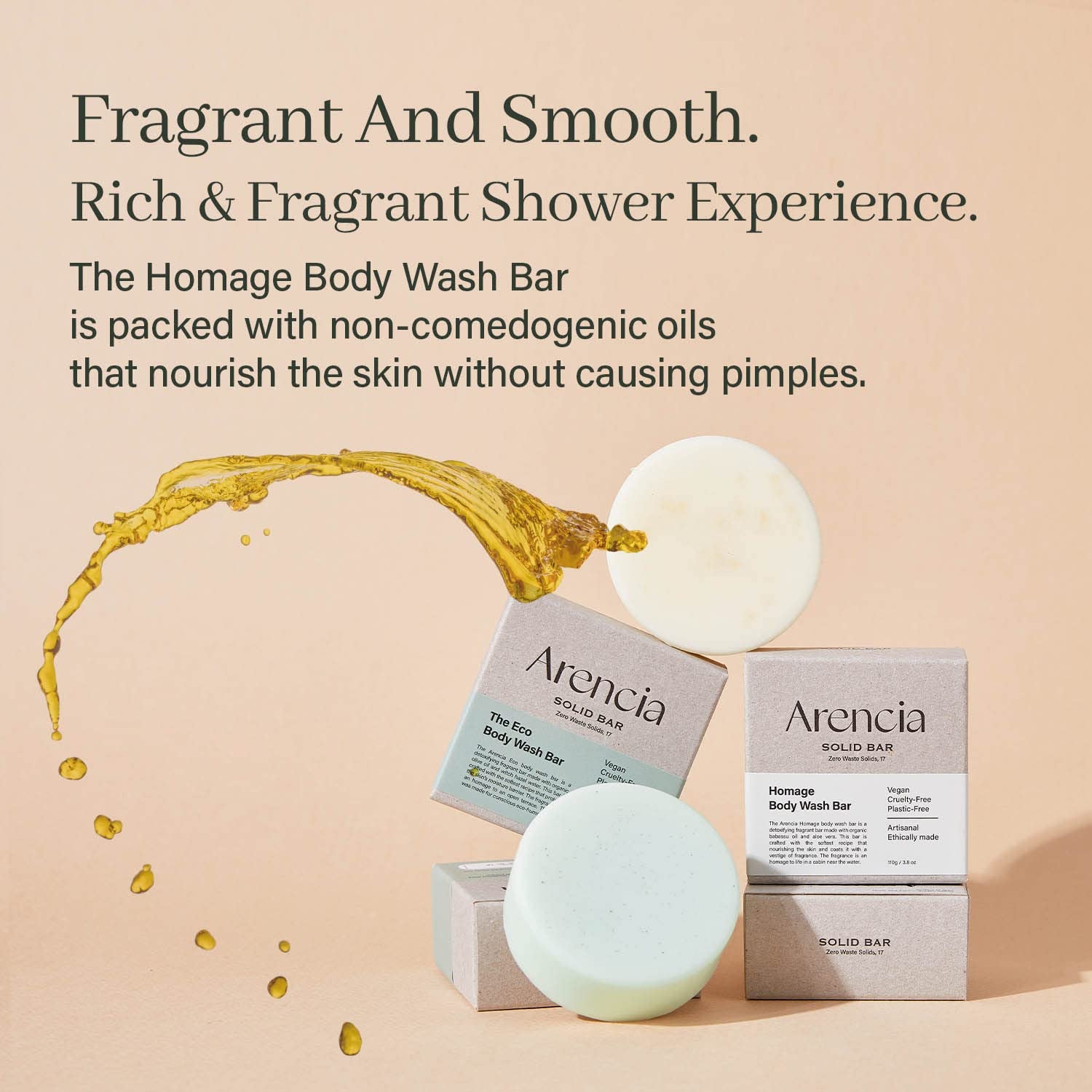 Homage Natural Body Soap Bar for Softer Skin 