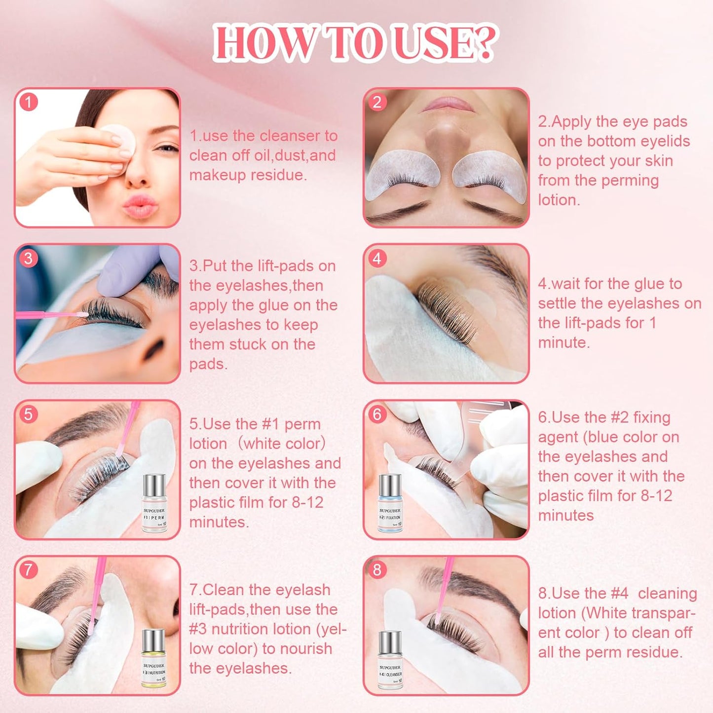  Lash Lift Kit Eyelash Perm Kit, Professional Eyelash Curling Lash Extension Set