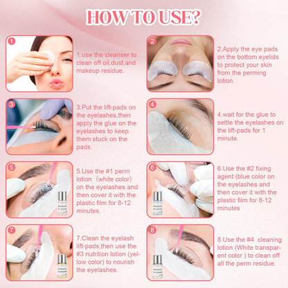  Lash Lift Kit Eyelash Perm Kit, Professional Eyelash Curling Lash Extension Set