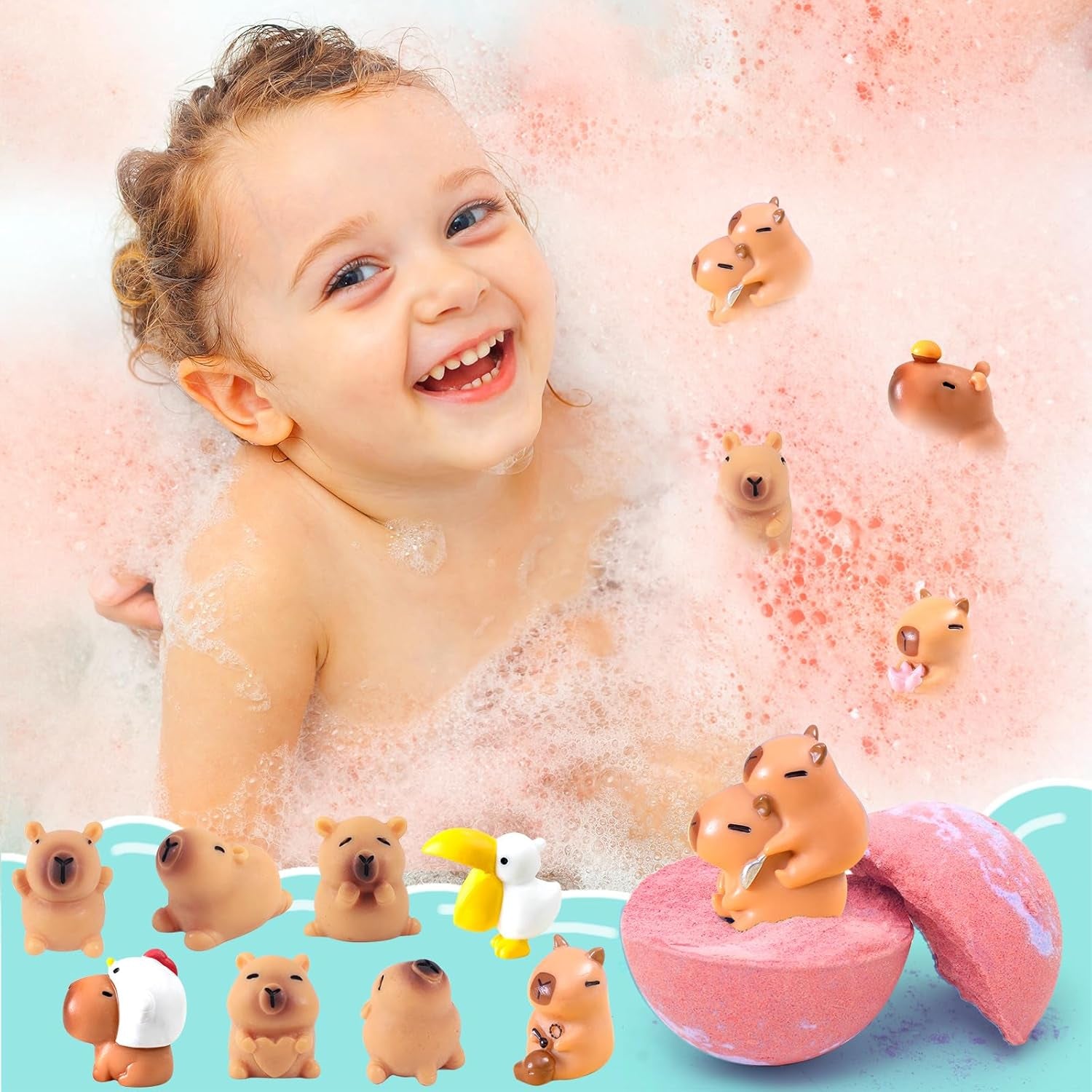  Organic Bath Bombs for Kids with Surprise inside