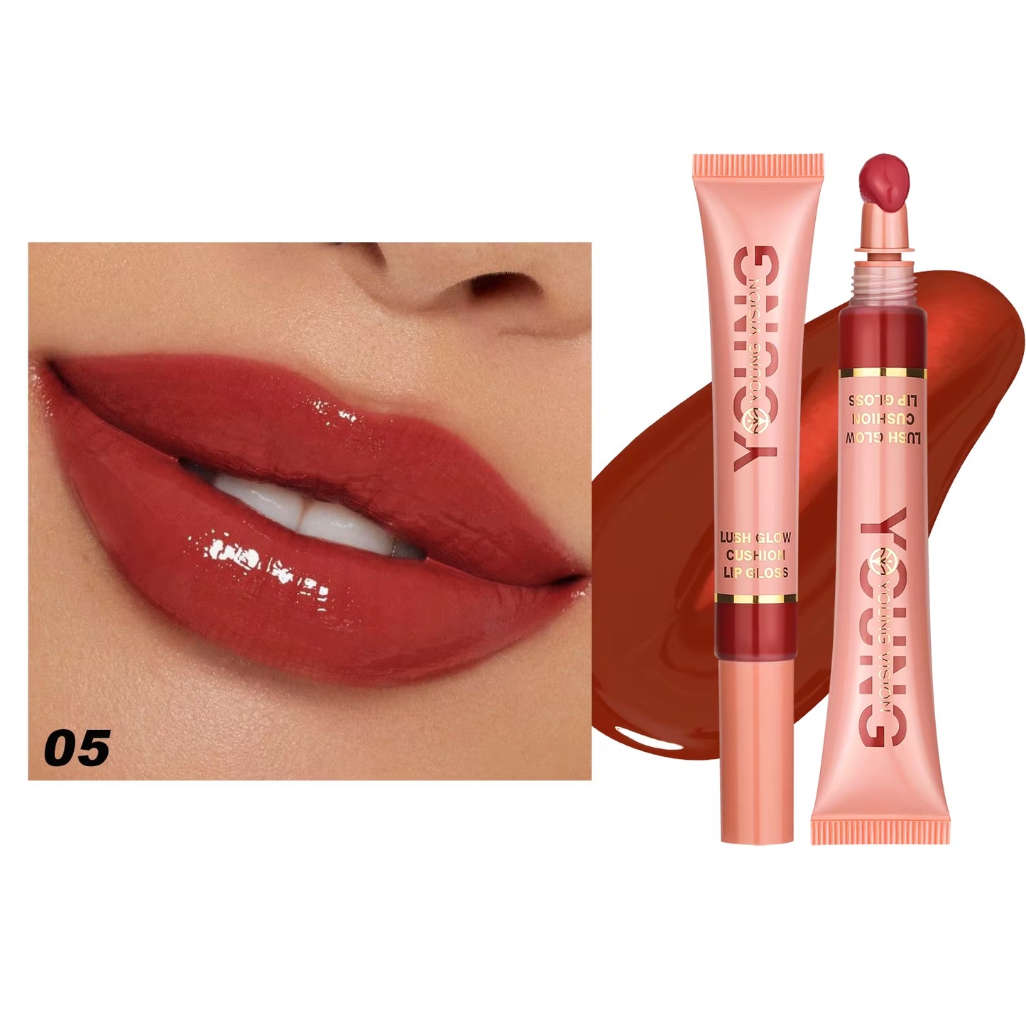 6 Color Brightening Lip Color - Moisturizing Lip Glaze