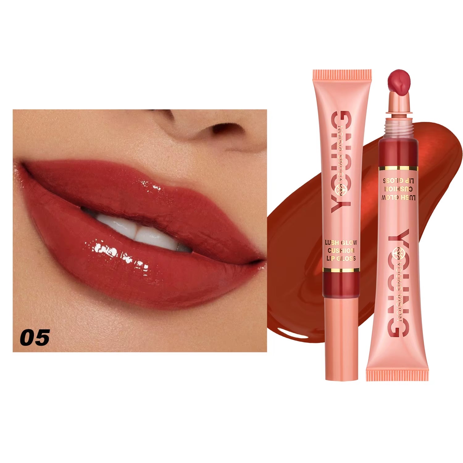 6 Color Brightening Lip Color - Moisturizing Lip Glaze