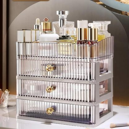 Clear Makeup Organizer with 3 Drawers, Great for Cosmetics, Skincare,  And Perfume