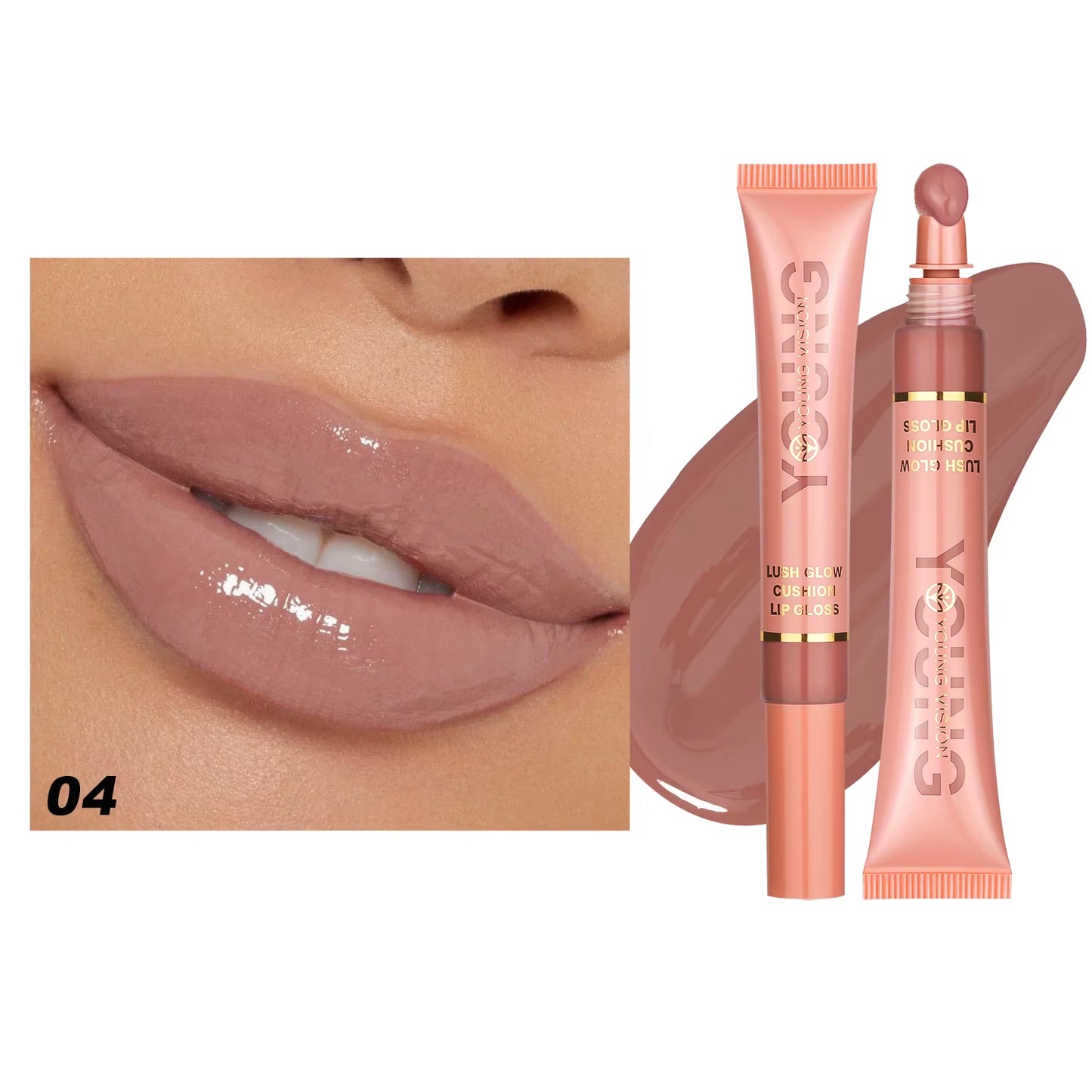6 Color Brightening Lip Color - Moisturizing Lip Glaze