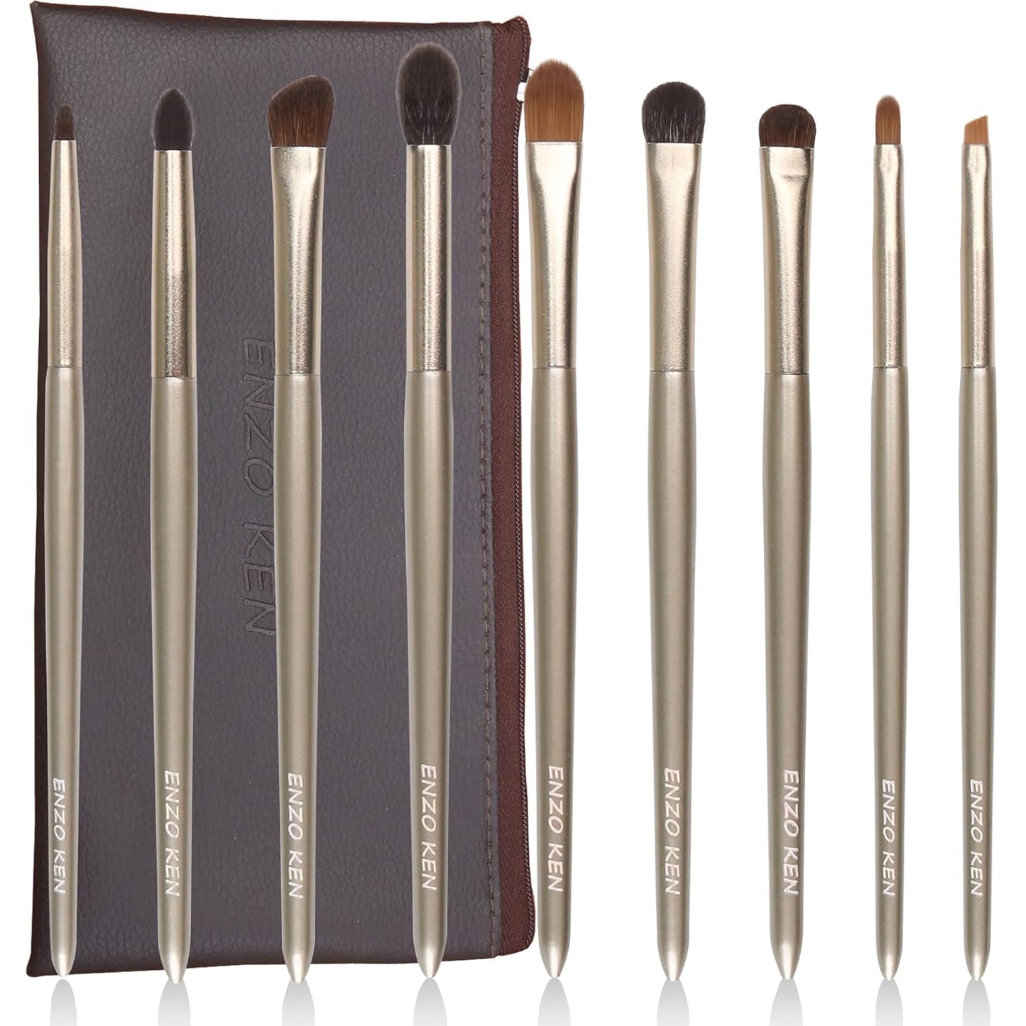 Natural Goat Hair Makeup Brush Set with Case