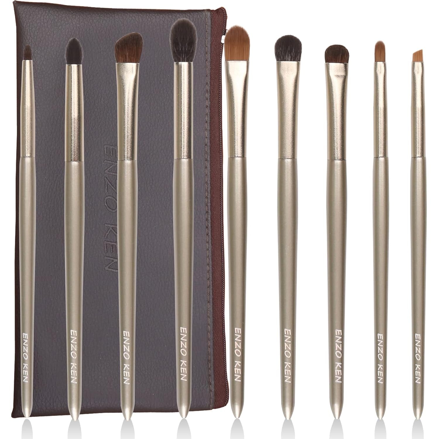 Natural Goat Hair Makeup Brush Set with Case